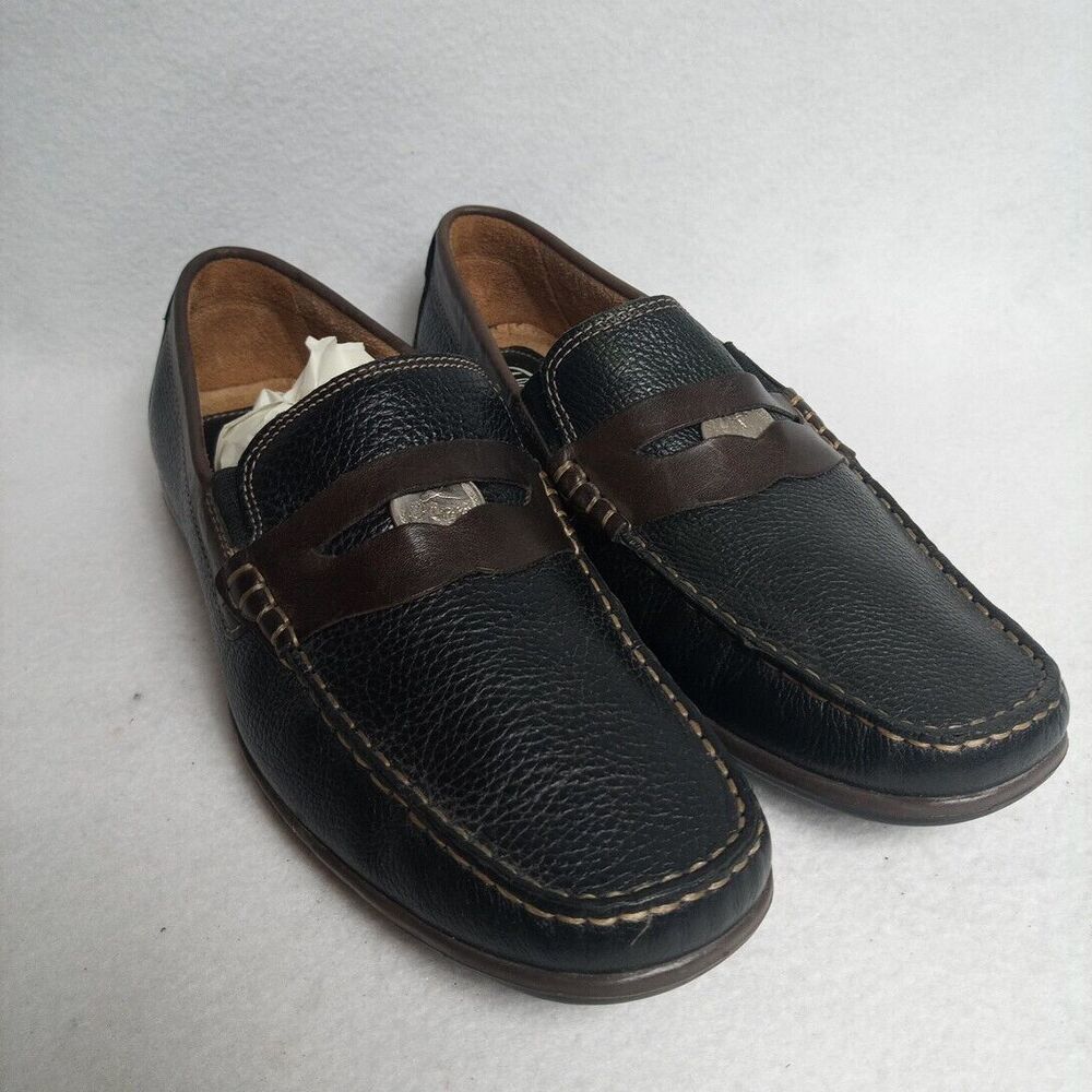 FLORSHEIM Size 9.5  Leather  Driving Moccasin Black Casual